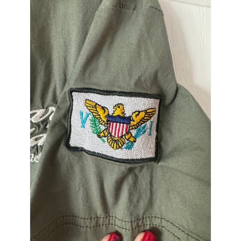 Harley-Davidson St. Thomas USVI Dealer Shirt Women's XL Olive Embroidered - Picture 8 of 12